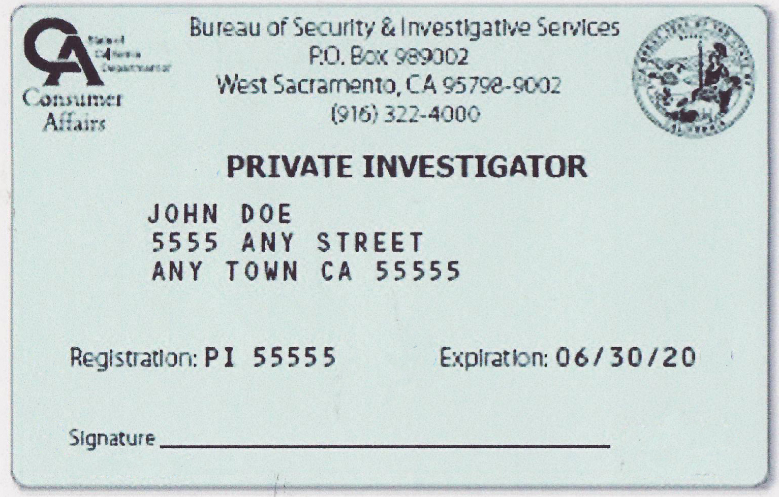 practice test for california private investigator license at www.thePIgroup.com